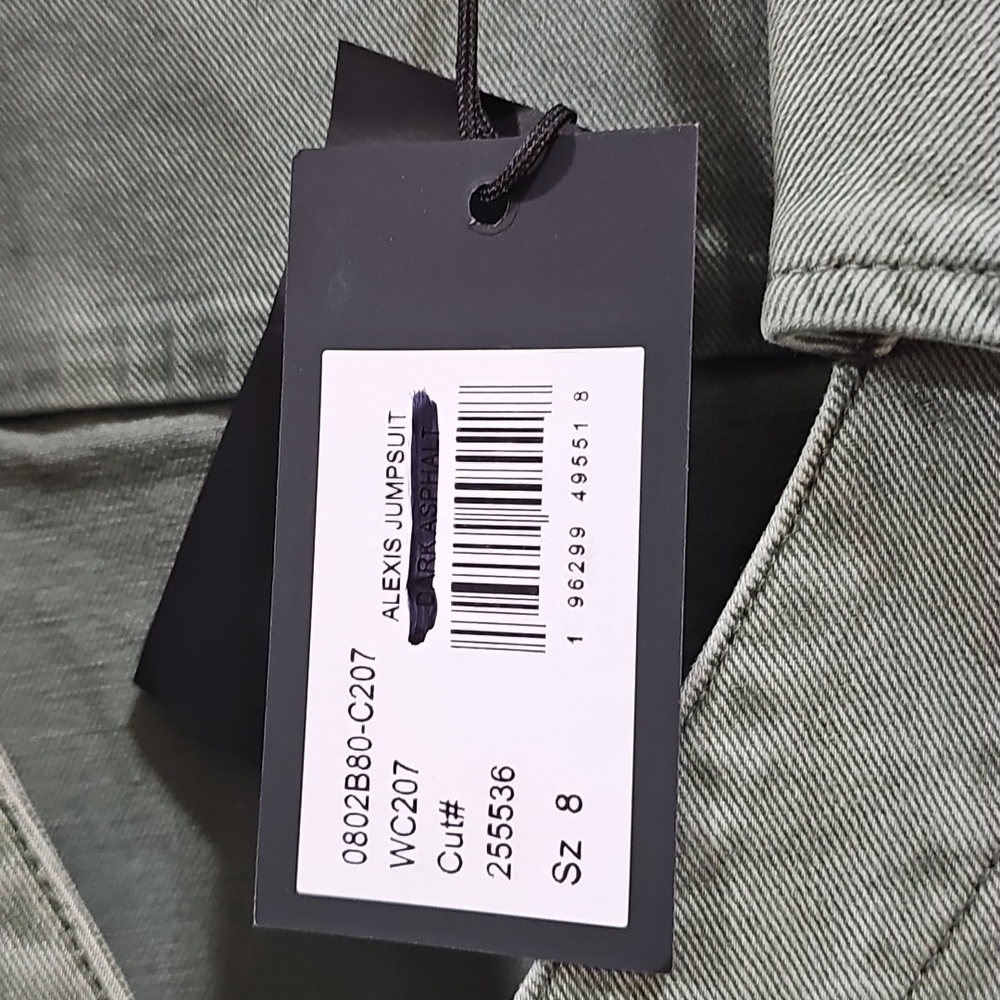 PAIGE, Alexis Olive Green Short-Sleeve Utility Jumpsuit - Picture 6 of 6